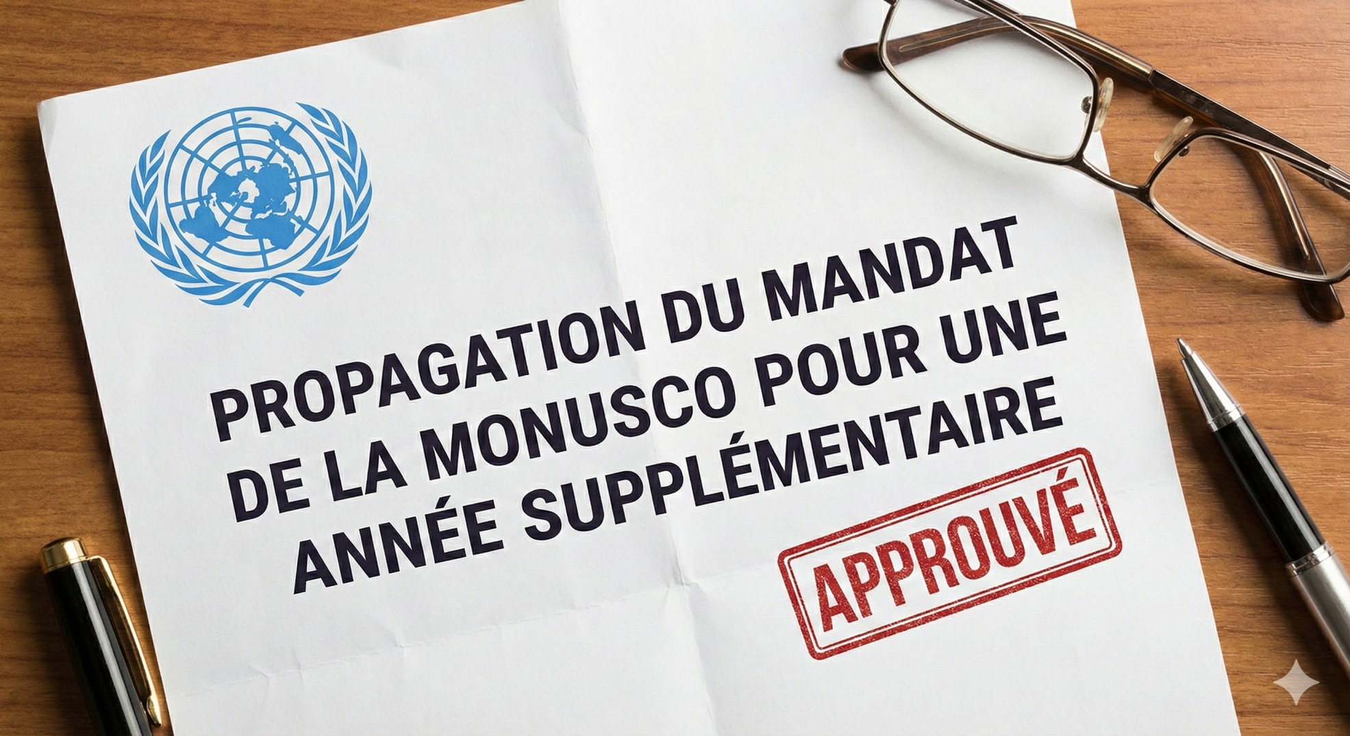 RDC : PROPAGATION DU MANDAT DE LA MONUSCO POUR UNE ANNÉE SUPPLÉMENTAIRE